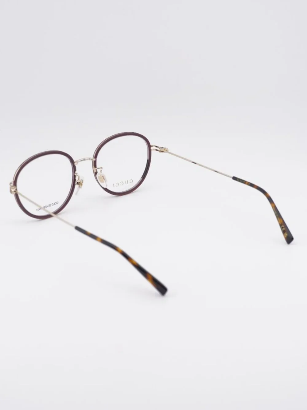 Gucci GG1851OA 007 Eyeglasses Brown / Gold 50mm Round Frame